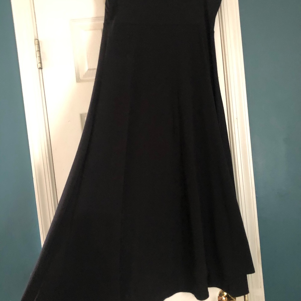 Solid black LuLaRoe maxi skirt, cotton, sz M (m-L)